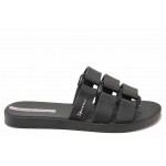 Черни джапанки, pvc материя - ежедневни обувки за пролетта и лятото N 100018457