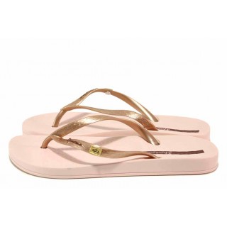 Розови джапанки, pvc материя - ежедневни обувки за пролетта и лятото N 100018466