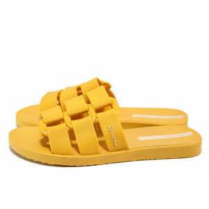 Жълти джапанки, pvc материя - ежедневни обувки за пролетта и лятото N 100018456