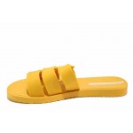 Жълти джапанки, pvc материя - ежедневни обувки за пролетта и лятото N 100018456