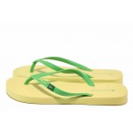 Зелени джапанки, pvc материя - ежедневни обувки за пролетта и лятото N 100018471