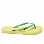 Зелени джапанки, pvc материя - ежедневни обувки за пролетта и лятото N 100018471