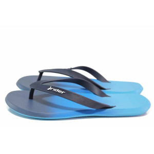 Сини джапанки, pvc материя - ежедневни обувки за пролетта и лятото N 100018475