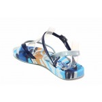 Сини анатомични дамски сандали, pvc материя - ежедневни обувки за пролетта и лятото N 100018461