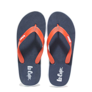 Сини джапанки, pvc материя - ежедневни обувки за пролетта и лятото N 100018532