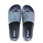 Тъмносини джапанки, pvc материя - ежедневни обувки за пролетта и лятото N 100018528