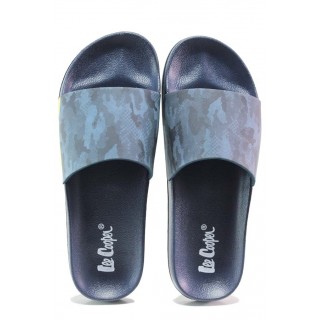 Тъмносини джапанки, pvc материя - ежедневни обувки за пролетта и лятото N 100018528