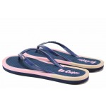 Сини джапанки, pvc материя - ежедневни обувки за пролетта и лятото N 100018525
