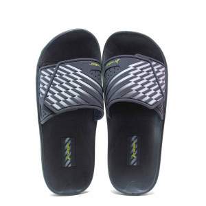 Сини мъжки чехли, pvc материя - всекидневни обувки за лятото N 100018561