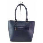 Тъмносиня дамска чанта, здрава еко-кожа - удобство и стил за вашето ежедневие N 100017520
