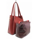 Червена дамска чанта, здрава еко-кожа - удобство и стил за вашето ежедневие N 100017526