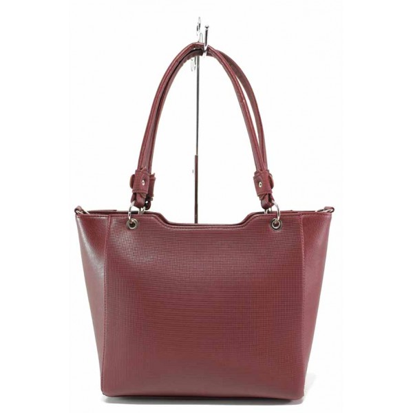 Винена дамска чанта, здрава еко-кожа - удобство и стил за вашето ежедневие N 100017527