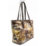 Кафява дамска чанта, здрава еко-кожа - удобство и стил за вашето ежедневие N 100017528