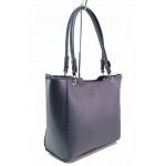 Тъмносиня дамска чанта, здрава еко-кожа - удобство и стил за вашето ежедневие N 100017530