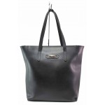 Черна дамска чанта, здрава еко-кожа - удобство и стил за вашето ежедневие N 100017532