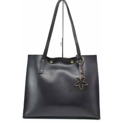 Черна дамска чанта, здрава еко-кожа - удобство и стил за вашето ежедневие N 100017533