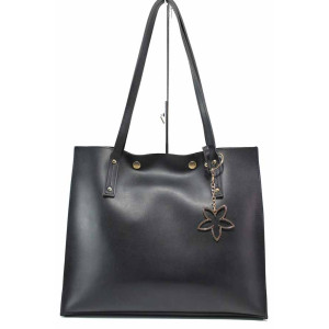 Черна дамска чанта, здрава еко-кожа - удобство и стил за вашето ежедневие N 100017533