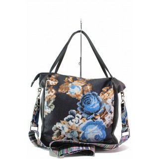 Черна дамска чанта, здрава еко-кожа - удобство и стил за вашето ежедневие N 100017534