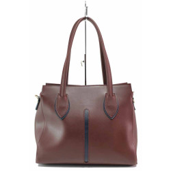 Винена дамска чанта, здрава еко-кожа - удобство и стил за вашето ежедневие N 100017536