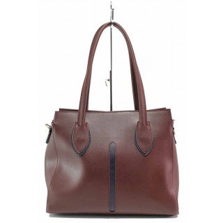 Винена дамска чанта, здрава еко-кожа - удобство и стил за вашето ежедневие N 100017536