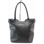 Черна дамска чанта, здрава еко-кожа - удобство и стил за вашето ежедневие N 100017537