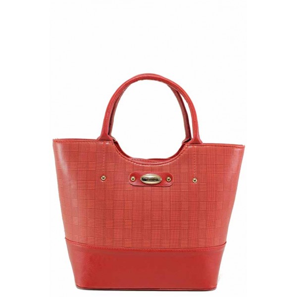 Червена дамска чанта, здрава еко-кожа - удобство и стил за вашето ежедневие N 100017554