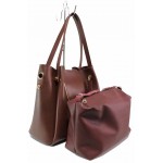Винена дамска чанта, здрава еко-кожа - удобство и стил за вашето ежедневие N 100017559
