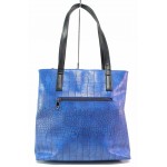 Синя дамска чанта, здрава еко-кожа - удобство и стил за вашето ежедневие N 100017562