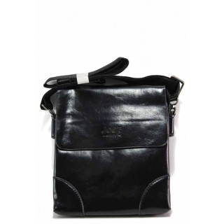 Черна мъжка чанта, естествена кожа - удобство и стил за вашето ежедневие N 100017565
