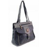 Тъмносиня дамска чанта, здрава еко-кожа - удобство и стил за вашето ежедневие N 100017567