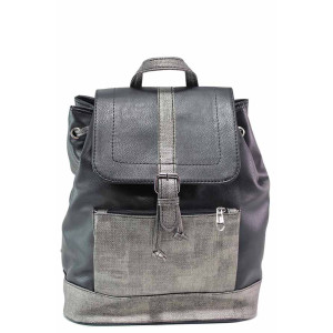 Черна раница, здрава еко-кожа - удобство и стил за вашето ежедневие N 100017575