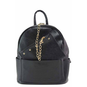 Черна раница, здрава еко-кожа - удобство и стил за вашето ежедневие N 100017578