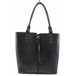 Черна дамска чанта, здрава еко-кожа - удобство и стил за вашето ежедневие N 100017588