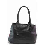 Черна дамска чанта, здрава еко-кожа - удобство и стил за вашето ежедневие N 100017593