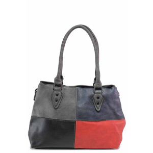 Сива дамска чанта, здрава еко-кожа - удобство и стил за вашето ежедневие N 100017594