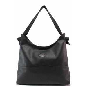 Черна дамска чанта, здрава еко-кожа - удобство и стил за вашето ежедневие N 100017596