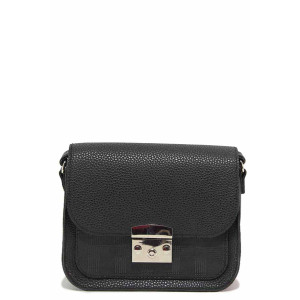 Черна дамска чанта, здрава еко-кожа - удобство и стил за вашето ежедневие N 100017604