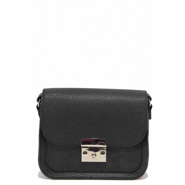Черна дамска чанта, здрава еко-кожа - удобство и стил за вашето ежедневие N 100017604
