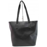 Черна дамска чанта, здрава еко-кожа - удобство и стил за вашето ежедневие N 100017609