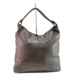 Кафява дамска чанта, здрава еко-кожа - удобство и стил за вашето ежедневие N 100017610