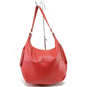 Червена дамска чанта, здрава еко-кожа - удобство и стил за вашето ежедневие N 100017617