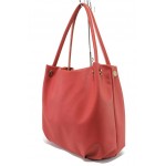 Червена дамска чанта, здрава еко-кожа - удобство и стил за вашето ежедневие N 100017618
