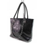 Черна дамска чанта, здрава еко-кожа - удобство и стил за вашето ежедневие N 100017619