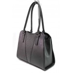Черна дамска чанта, здрава еко-кожа - елегантен стил за вашето ежедневие N 100017620