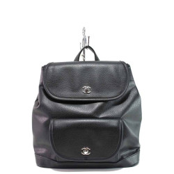 Черна раница, здрава еко-кожа - удобство и стил за вашето ежедневие N 100017625