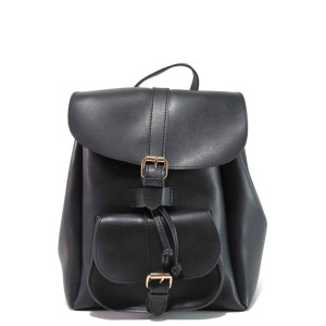 Черна раница, здрава еко-кожа - удобство и стил за вашето ежедневие N 100017626