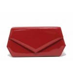 Червена дамска чанта, лачена еко кожа - елегантен стил за вашето ежедневие N 100017637