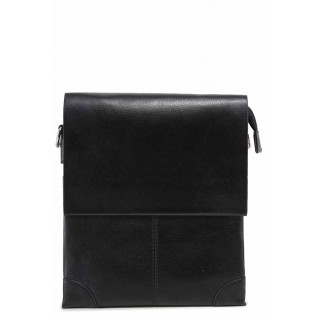Черна мъжка чанта, естествена кожа - удобство и стил за вашето ежедневие N 100017647