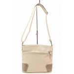 Бежова дамска чанта, здрава еко-кожа - удобство и стил за вашето ежедневие N 100017664