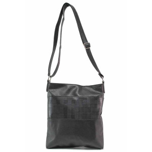 Черна дамска чанта, здрава еко-кожа - удобство и стил за вашето ежедневие N 100017666